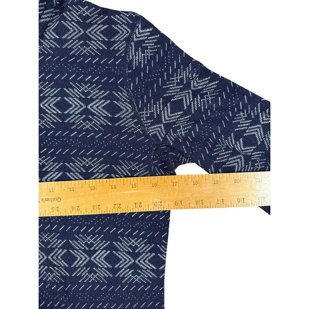 Icebreaker Vertex Base Layer Top Half Zip Womens Medium Merino Wool 260g‎ Blue